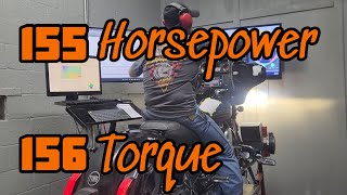 Harley M8 Zippers Muscle 128ci Kit Dyno Tuning with Power Vision [upl. by Teiluj]