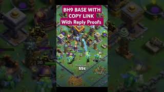 NEW BH9 Base with Copy Link  Best Builder Hall 9 Base Link shorts clashofclans coc supercell [upl. by Lupita838]