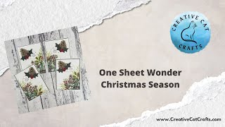 Stampin Up Christmas Season One Sheet Wonder [upl. by Mello]