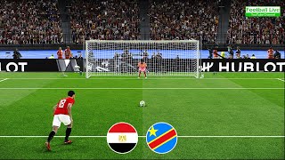 Penalty Shootout EGYPT vs DR CONGO 2024  18 Final African Cup of Nations 2023  PES Gameplay [upl. by Owiat]