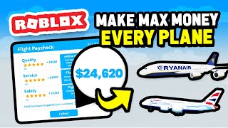 How To MAKE MAX MONEY in ANY PLANE in Cabin Crew Simulator Roblox [upl. by Yeslah304]