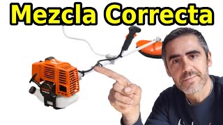 👉¿Cómo mezclar gasolina y aceite de 2 TIEMPOS para 🌀DesbrozadoraMotoguadañaDesmalezadora 🌀 [upl. by Zehcnas484]