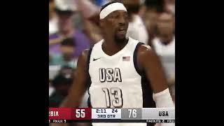 tem USA Serbia basketball game highlights Half 12 final at Paris2024 Olympics parisolympics2024 [upl. by Ellednahc]