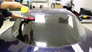 How To Window Tint Corvette Back Window Heat Shrink Torch [upl. by Jordana]