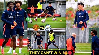 BREAKING✅Man Utd vs Man City FINAL Training  Zirkzee Martinez Mainoo Chido ObiMartin [upl. by Nolyarg215]