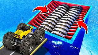 Testing CARS vs MEGA SHREDDER in GTA 5 [upl. by Atinus]