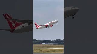 Corendon Airlines B737 🛫Takeoff shorts youtube aviation video boeing düsseldorf germany [upl. by Duvall]