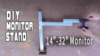 How to Make a Monitor TV Stand Fully Adjustable Can Hold 17 to 32 inches Monitor DIY [upl. by Aleira]