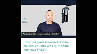 Anche gli ordini professionali devono nominare il Responsabile per la Transizione Digitale [upl. by Megdal]