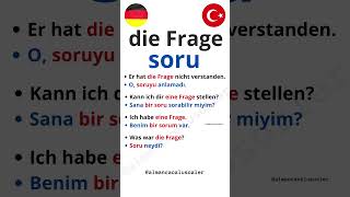 Almanca Kelimeler ve Örnek Cümleler  Die Frage soru almanca deutsch deutschlernen [upl. by Silado]