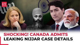 IndiaCanada row Canadian officials admit leaking details of Nijjar case to Washington Post [upl. by Artema]