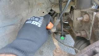 Sway bar Anti roll bar link replacement on a Peugeot 307 [upl. by Bailie]