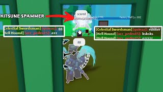 How to BEAT a Kitsune Spammer In Blox Fruits💀 [upl. by Zetnauq]