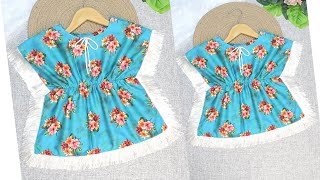 Very Trendy Kaftan cutting and stitching step by step tutorialkaftan Dress making easily at home 👍❤ [upl. by Henarat]