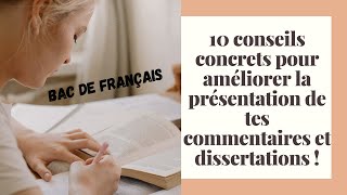 10 conseils efficaces pour améliorer la présentation de tes commentaires et dissertations lycée [upl. by Claudie]