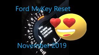 Ford MyKey Reset and Clear Without Admin Key Easiest Method November 2019 [upl. by Nicodemus468]