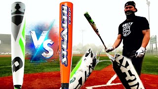 BATTLE OF THE GOATS the best USSSA bat vs the best BESR bat  CF Zen vs Stealth Comp BROKEN BAT [upl. by Hakan]