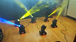 Test lyre avec gobos 30 watt leds [upl. by Ornie]