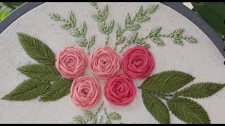 Stem Stitch Flower Rose Tutorial  Hand Embroidery Lesson 01 [upl. by Darnok]