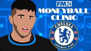 Moneyball Clinic Rebuilding CHELSEA Part 1  Team Tactic amp Transfer Guide  FM24 [upl. by Enitsirhc821]