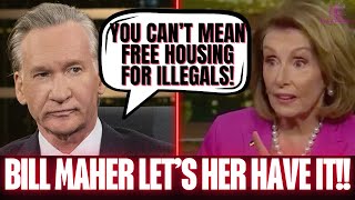 Bill Maher Slams Nancy Pelosi amp Kamala Harris For Giving Illegals Free Housing [upl. by Kerrin408]