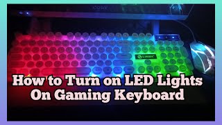 How to Turn on LED Lights On Gaming Keyboard [upl. by Darnall]