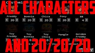 Five Nights at Freddys 2 ALL CHARACTERS AND 202020 MODE [upl. by Annairol]