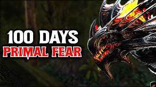 Spending 100 Days On ARK PRIMAL FEAR [upl. by Netsrejk993]