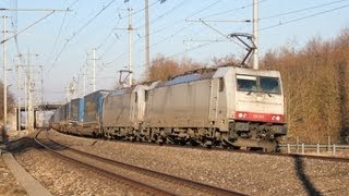 Crossrail BR 186 906 und 186 907 mit LKW Walter UKV in Hindelbank [upl. by Bergin]