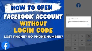 How to Open Facebook Account Without LOGIN CODE [upl. by Atteuqal624]