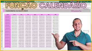 Como fazer Calendário Completo 2023 no Excel  Função Calendário Fórmula [upl. by Standish]