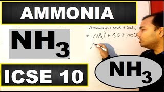 Ammonia  Ammonia ICSE 10 CHEMISTRY  Preparation and Properties of Ammonia  10 ICSE [upl. by Fara]