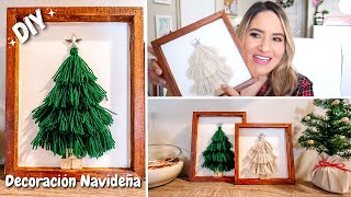 CUADROS DECORATIVOS PARA NAVIDAD  Manualidad Navideña fácil y Económica [upl. by Debbi]