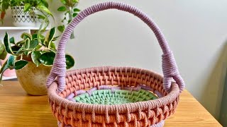 Adding a Handle to a Coiled Basket [upl. by Audrye]