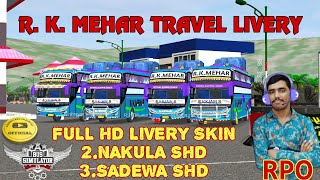 Gurjar travels full hd skin nakula shd shadewa shd RPO haw to download livery [upl. by Branscum]