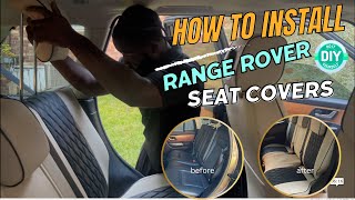 DIY installation of seat covers on the rear seats of a 2008 Range Rover [upl. by Anniken]