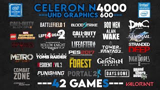 Celeron N4000  UHD 600 Test in 42 Games in 2024🔥 [upl. by Hcire825]