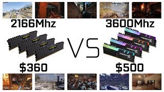 2166Mhz vs 2666Mhz vs 3200Mhz vs 3400Mhz vs 3600Mhz  1080P4k [upl. by Naldo]