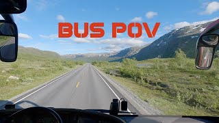 POV  Hemsedalsfjellet from Borlaug to Hemsedal  Volvo 9900 [upl. by Inaliak]