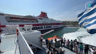 Minoan Lines Santorini Palace departing Heraklion  ferry from Crete to Athens Greece Part 112 [upl. by Ak442]