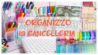 Come organizzo la mia cancelleria ✨ Washi tape timbri stickers  How i organize my stationery [upl. by Cowan466]