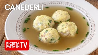 CANEDERLI IN BRODO di Benedetta Rossi  Ricetta TV Fatto in Casa per Voi [upl. by Rednasxela]