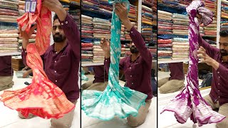 Pure Chiffon Khaddi Saree Collection  New Saree Design  Khaddi Saree Review  PREMJoy [upl. by Tatman95]