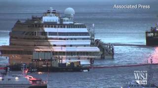 Costa Concordia Ship Set Upright After 19 Hours [upl. by Geithner]