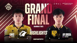 ONIC Esports vs AP Bren HIGHLIGHTS Grand Final M5 World Championship  APBR VS ONIC [upl. by Hiltner]