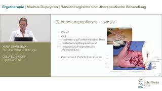 «Morbus Dupuytren – Handchirurgische und therapeutische Behandlung»  Schulthess Klinik [upl. by Inacana371]