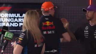 Lewis Hamilton shows true colours during exchange with Max Verstappen after Hungary crash [upl. by Armalda941]