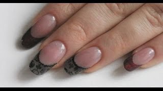 GEL NÄGEL SELBER MACHEN 💅🏽  French angedockt  Nageldesign Glaseffekt und Staping [upl. by Chantalle]