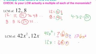 Finding the LCM of monomials [upl. by Dnomyaw]