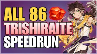 All 86 Trishiraite Locations  Efficient Farming Route  Sethos Ascension Materials  Genshin Impact [upl. by Callan143]